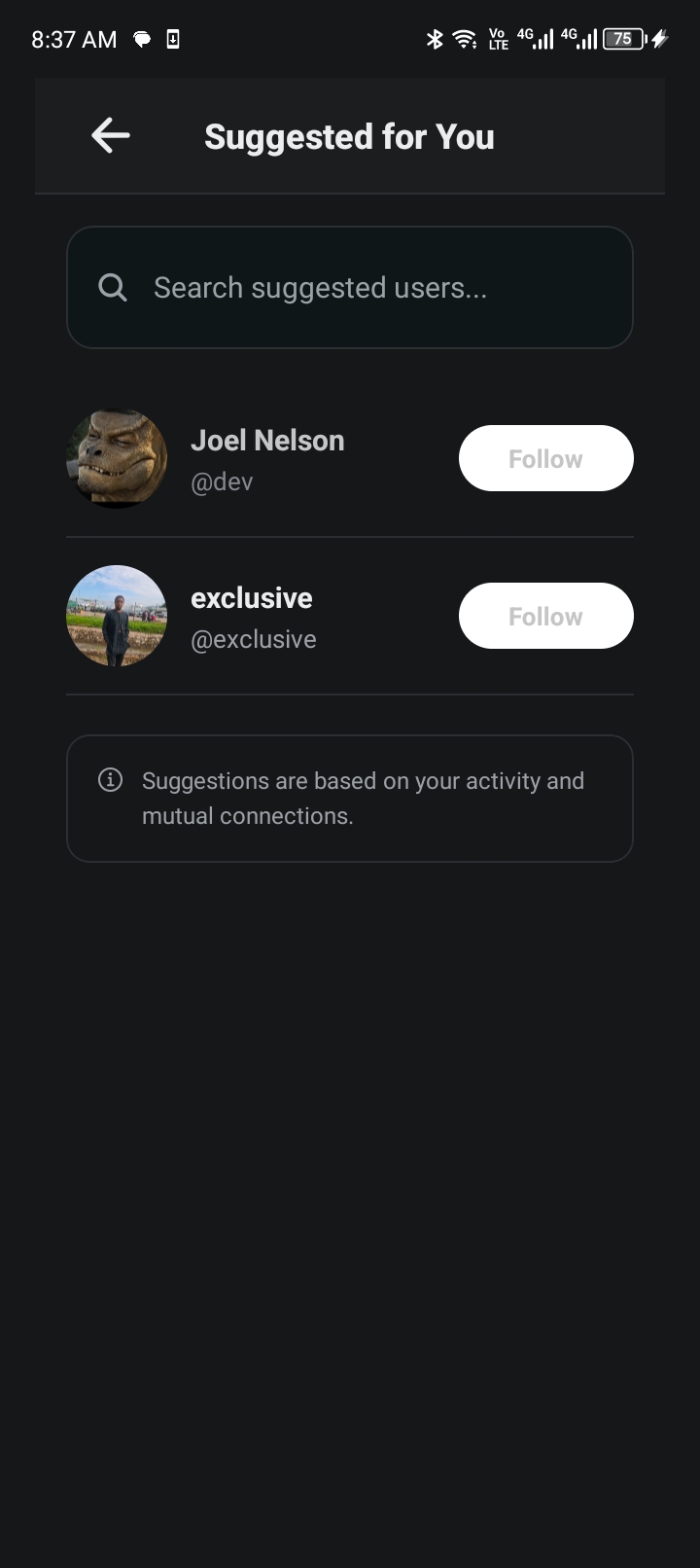 Bclics home feed showing live product listings and social activity